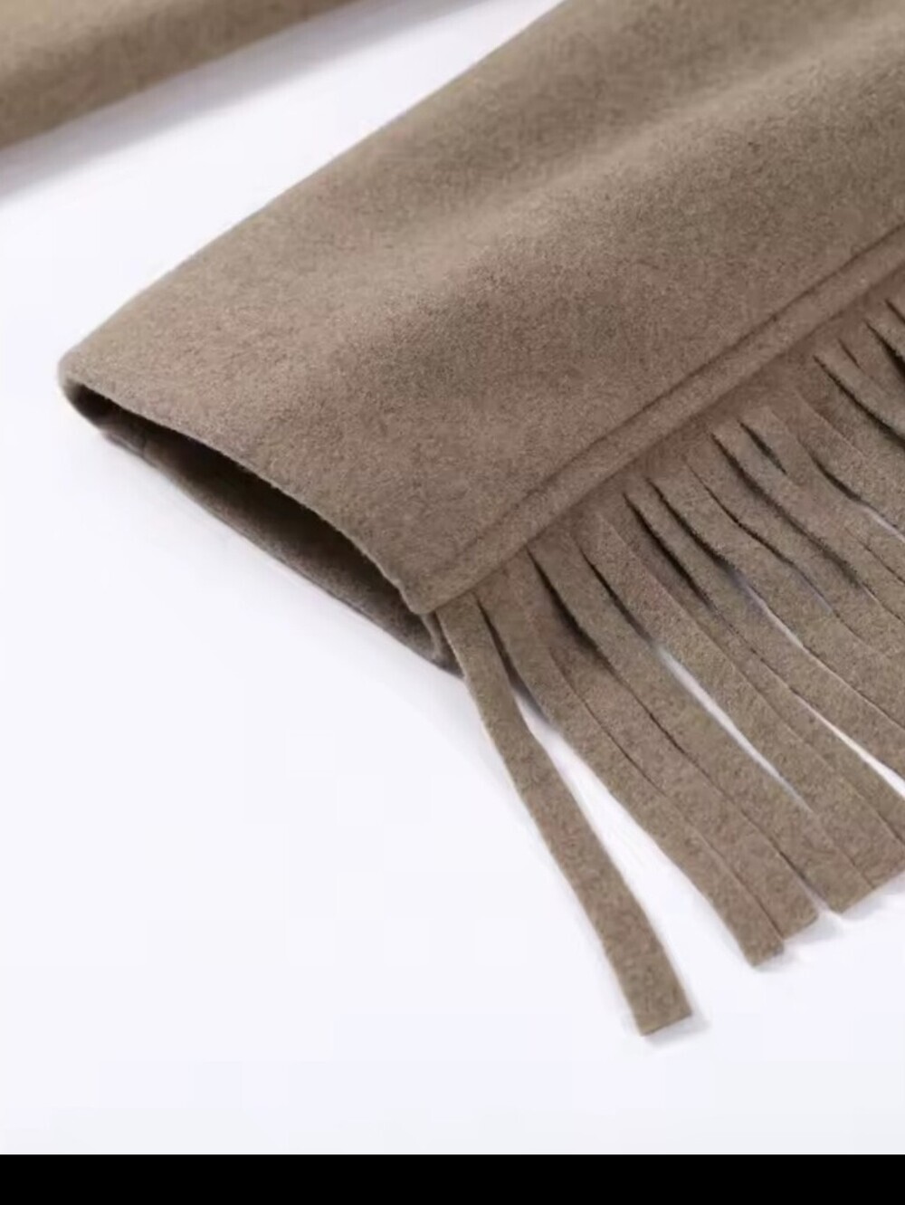 Elegant Women Blazer Coat Turn down Collar Full Sleeve Tassel Solid Thick Warm J - Picture 8 of 11